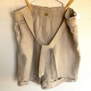 NWOT J.Jill Linen Petite Shorts with tie